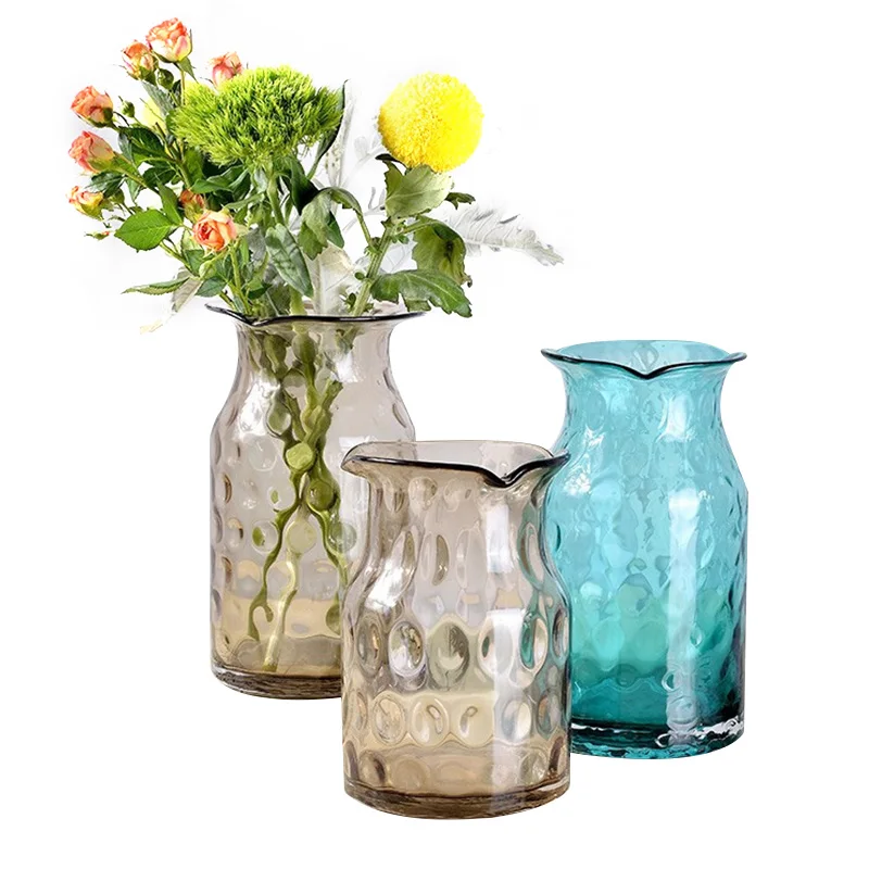 Современные стеклянные вазы декоративные для дома аксессуары настольные
