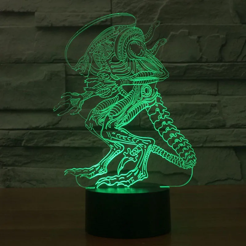 TAMPROAD 3D USB Power 7 видов цветов Удивительный Grow LED Настольная лампа Alien Shapes детская