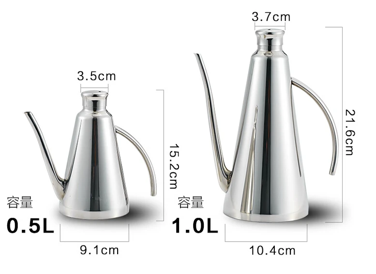 500ML Fashion Stainless Steel Oil Dispenser Uniquely Shaped High-quality Olive Bottle | Обустройство дома