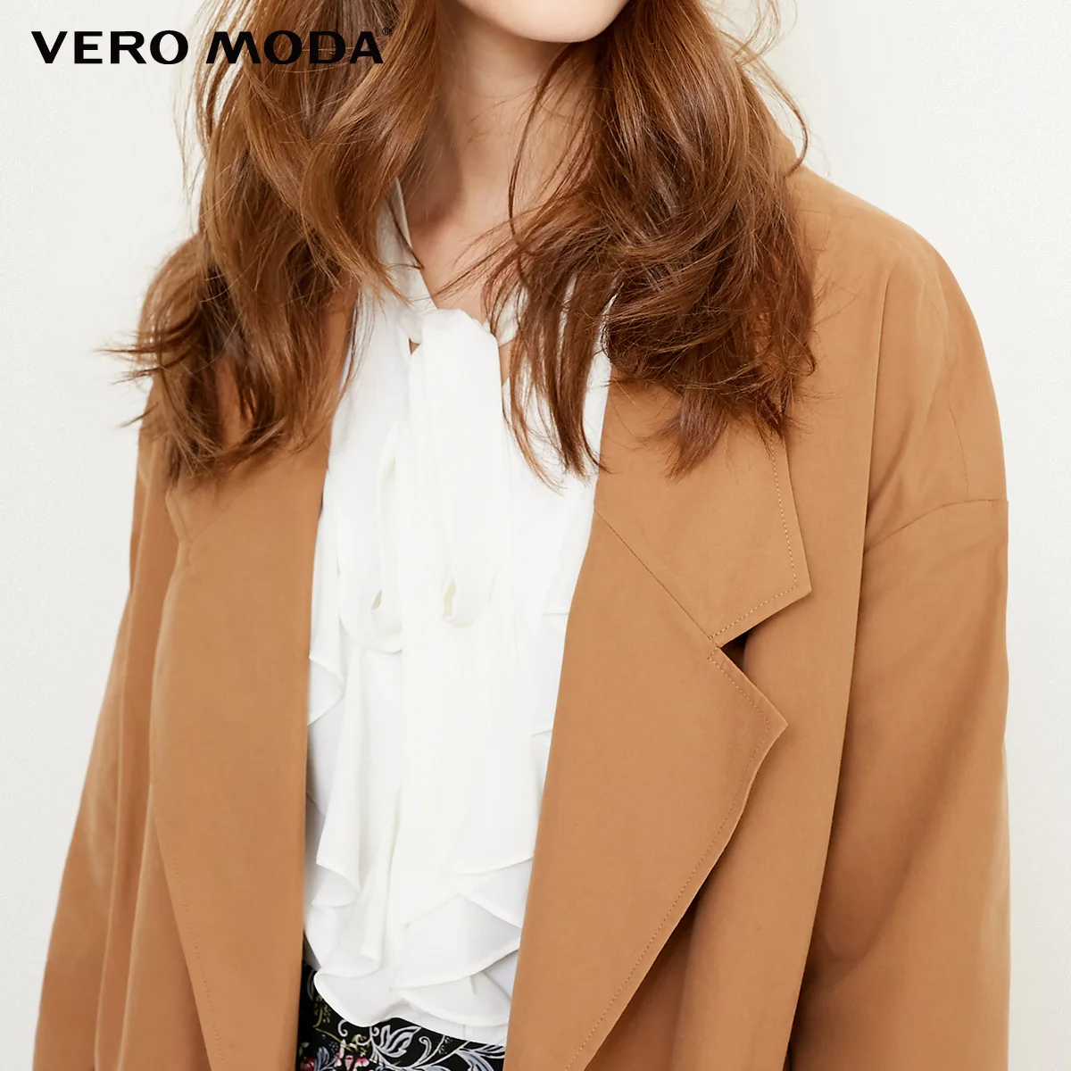 Vero Moda OL стиль с короткими рукавами чистый Женский штормовка пальто | 318121501