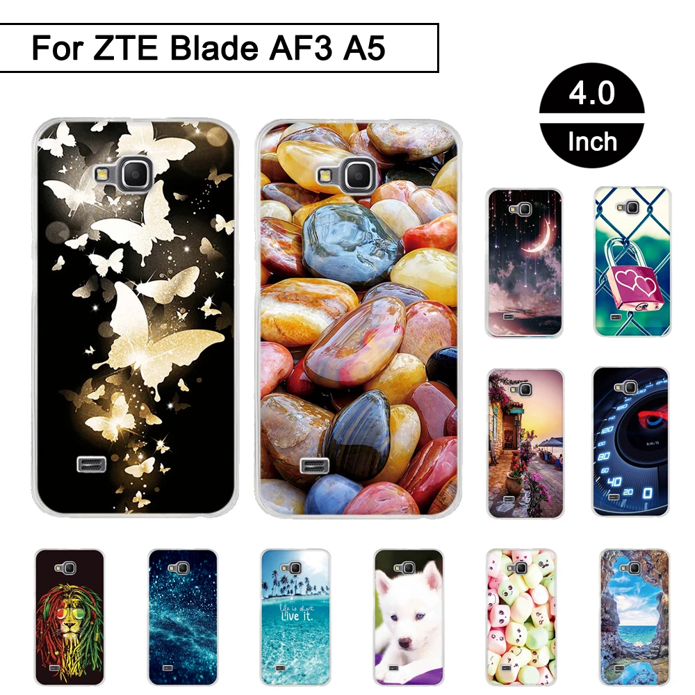 Чехол для ZTE Blade AF3 A5 4 0 дюймов мягкий силиконовый чехол из ТПУ телефона af3 A 5 pro
