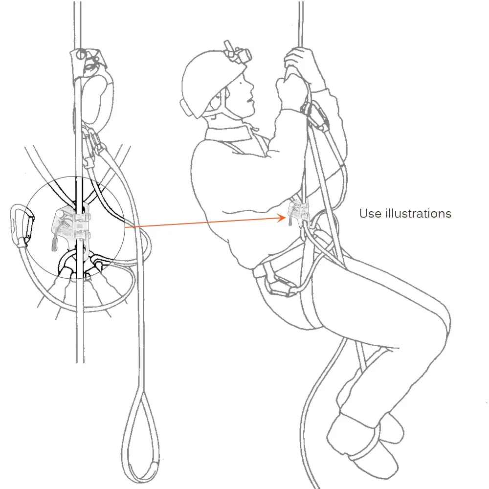 

Professional Outdoor Chest Ascender Rock Climbing Mountaineer Ascender Device Riser Vertical Rope Access Abdominal Ascender NEW