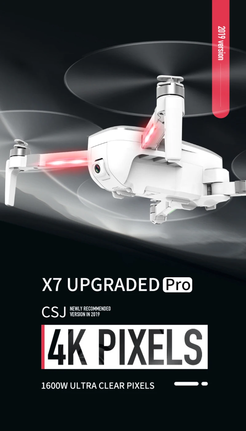 CSJ X7 складной Дрон с GPS 4 K HD 5G экран Трансмиссия бесщеточный Квадрокоптер интеллектуальное следование Rc вертолет Профессиональный беспилотник квадрокоптер с камерой квадрокоптер с камерой профессиона квадракопте