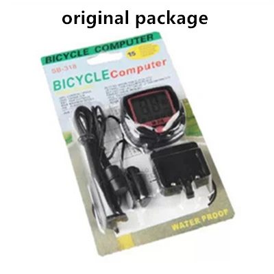 Original package Горячая Распродажа, водонепроницаемый велосипедный компьютер, велосипедный метр одометра, спидометр, ЖК-дисплей, велосипедный компьютер, проводной Секундомер - Цвет: Original package