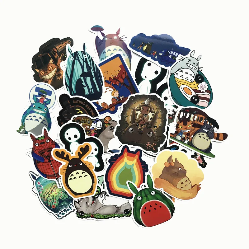 64 шт./компл. Хаяо миядзяки; обувь для косплея; аниме «Мой сосед Тоторо» наклейки norepeat для Pad чехол для телефона Ноутбук Автомобильное скейтборд шлем велосипеда костюм чехол