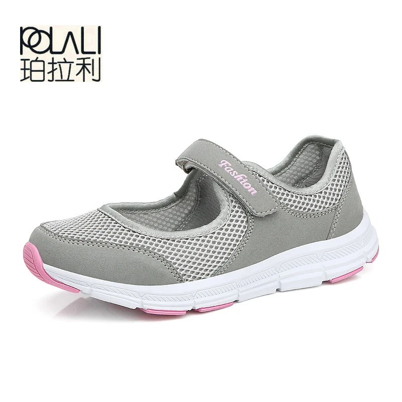 Женские кроссовки на плоской подошве POLALI черные повседневные спортивные лоферы