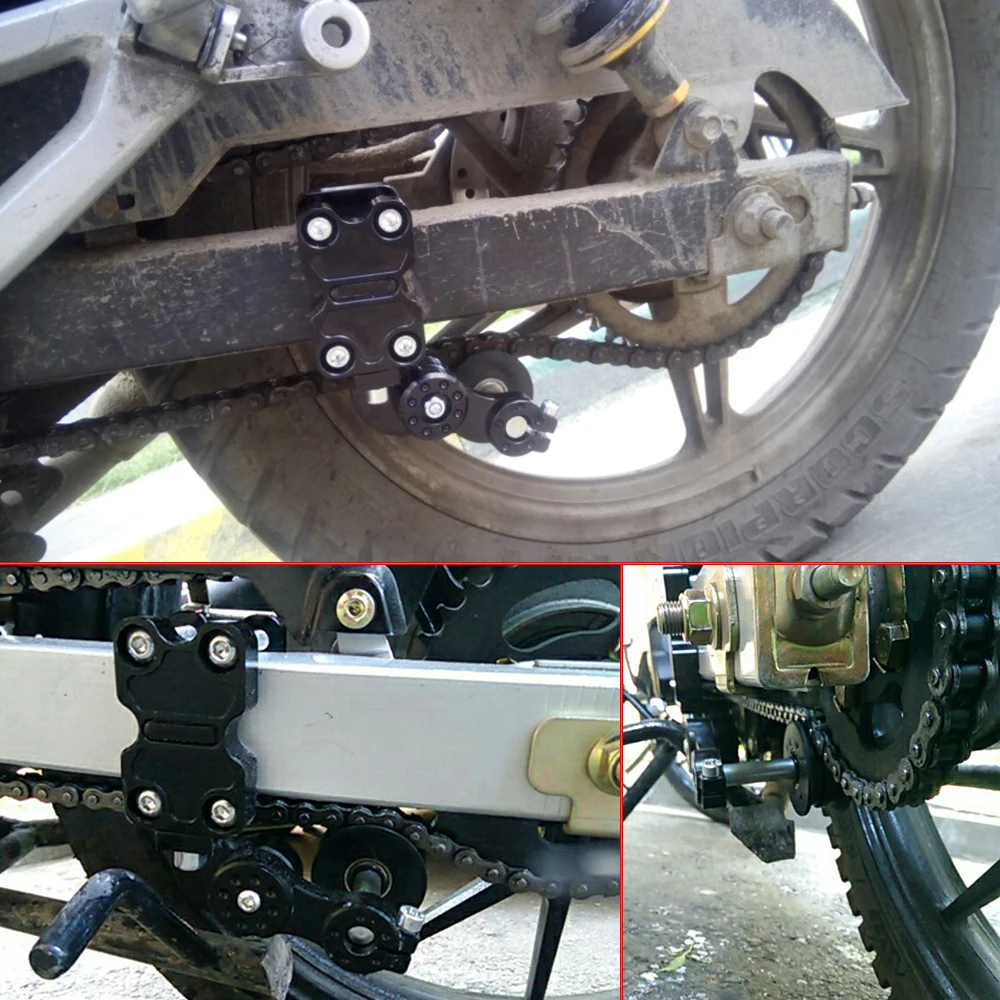 Универсальный алюминиевый резиновый натяжитель цепи мотоцикла ATV Chopper велосипед