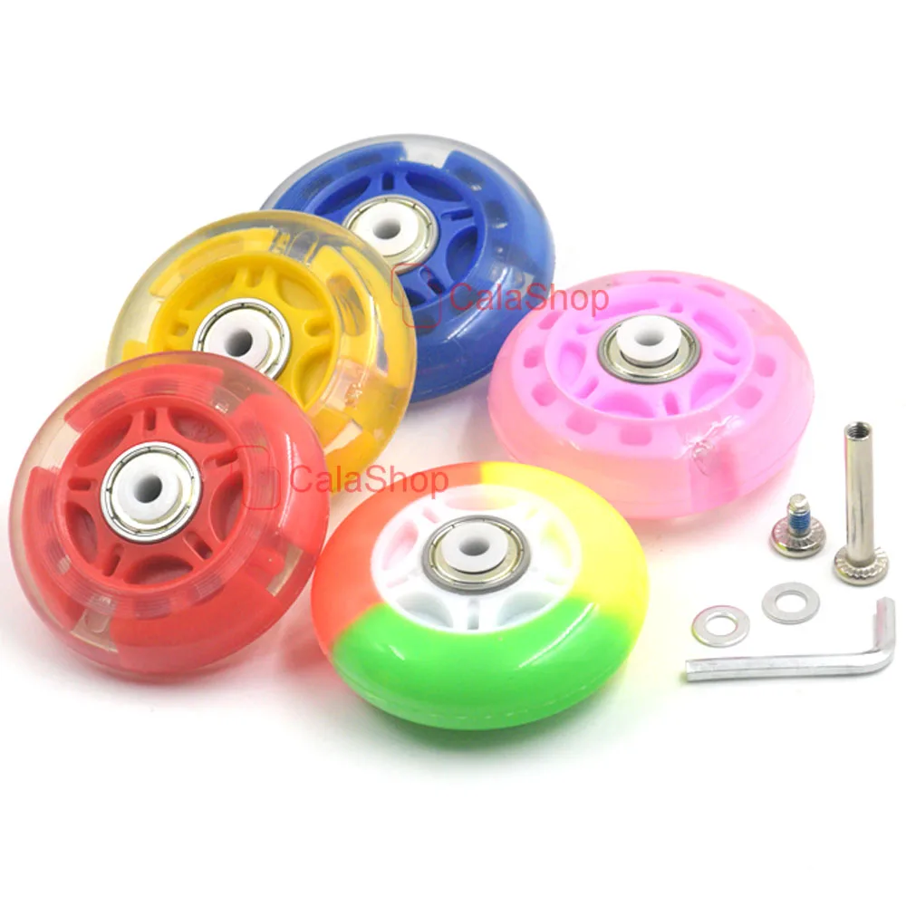 2 шт./лот 70 мм флеш-колеса для катания на коньках роликовые коньки из ПУ Фристайл