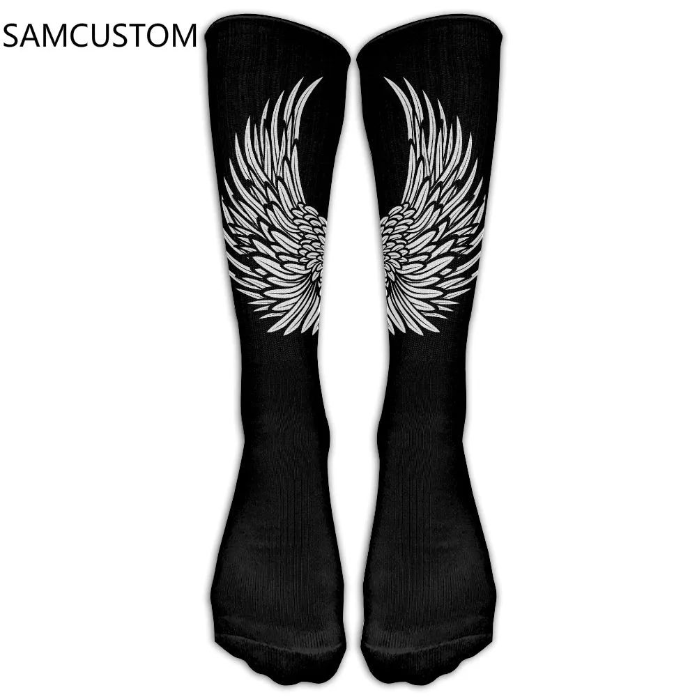 SAMCUSTOM модные гольфы женские хлопковые Гольфы выше колена для дам милые крылья