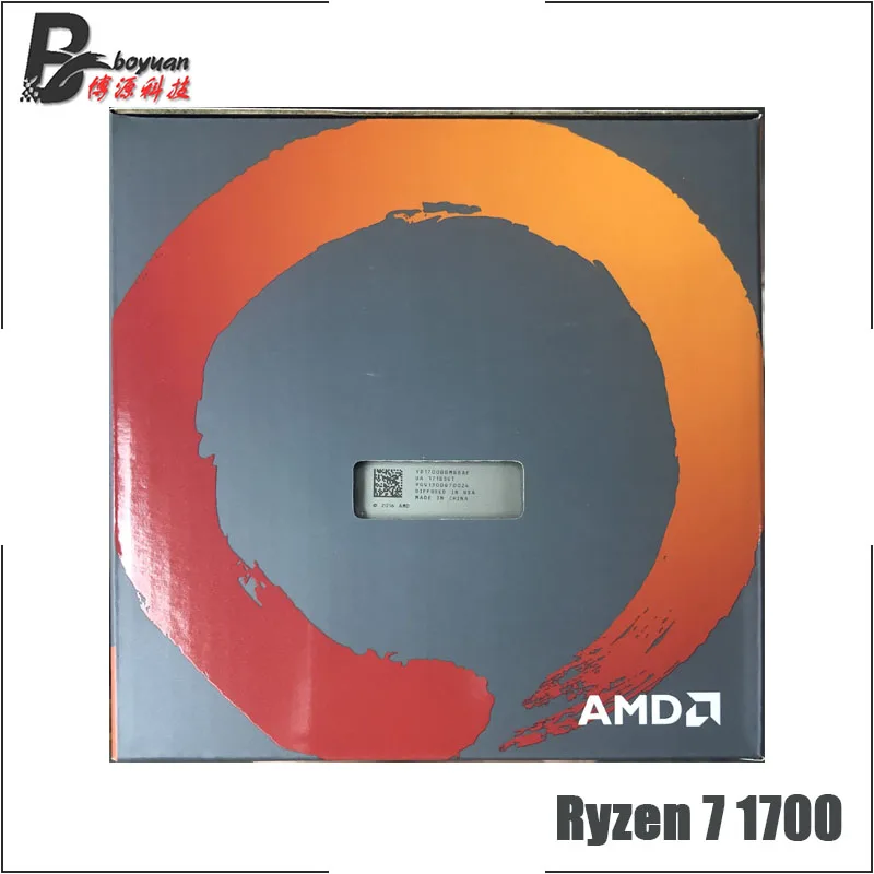 Процессор AMD Ryzen 7 1700 R7 1700 3,0 GHz Восьмиядерный шестнадцп L3 = 16M 65W YD1700BBM88AE Socket AM4 и с вентилятором
