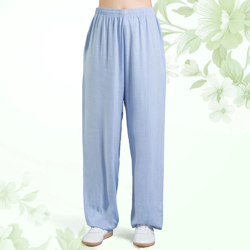 Льняные штаны тайчи весна и лето Wu Shu брюки для боевого искусства 9 цветов | Спорт