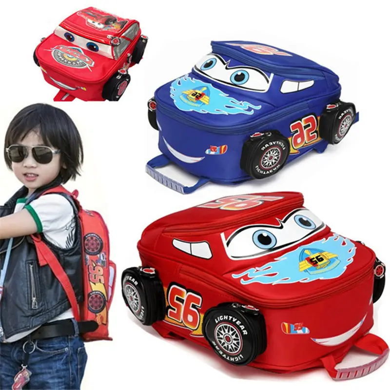 Сумка для мальчиков и девочек с мультипликационным принтом Disney car рюкзак