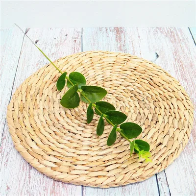 green 1 шт. имитация зеленого растения лист эвкалипта Искусственные Цветы Листья 3D высокое качество для цветочной композиции вечерние украшения для дома - Цвет: green