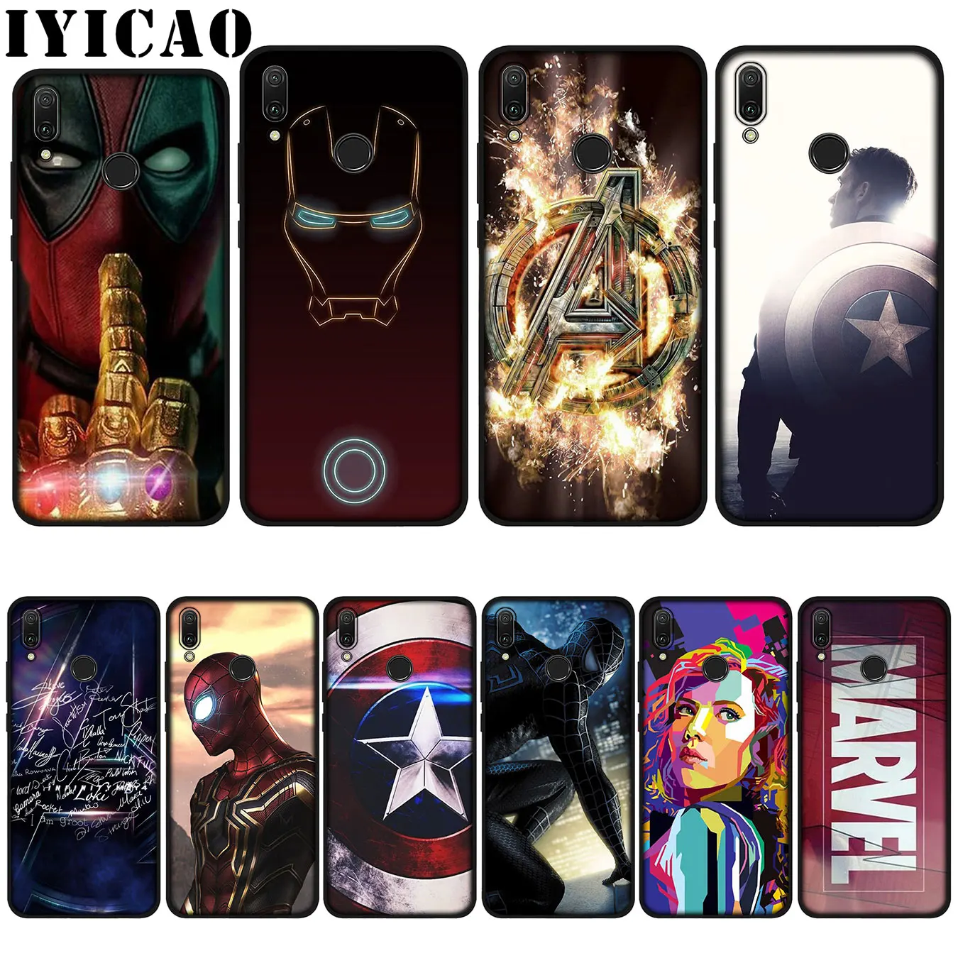 Мягкий чехол IYICAO MARVEL Мстители для huawei P20 Pro P10 P8 P9 P30 Lite Mini P Smart