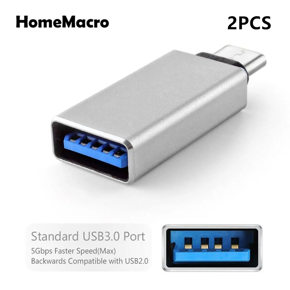2 шт. USB C 3 0 адаптер с функцией OTG для нового MacBook Pro Google Pixel Nexus 5X 6P HTC 10 samsung s8|Зарядные