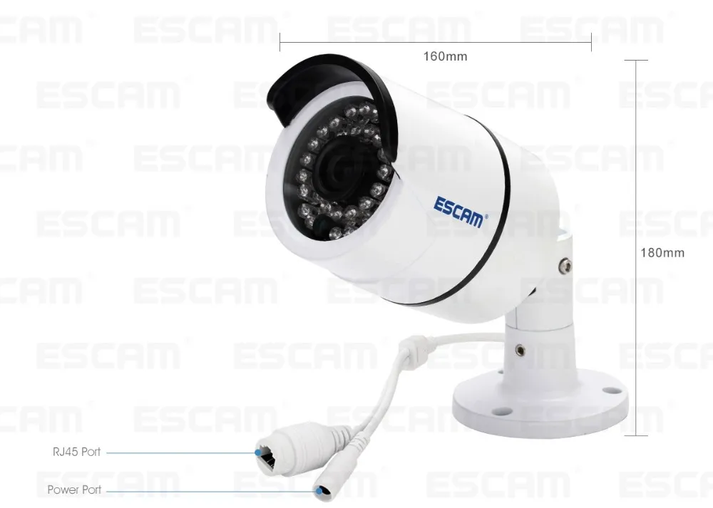 Escam QD410 болт IP камера H.265 4MP 1520P Onvif P2P IR наружного наблюдения ночного видения безопасности CCTV камера Android iPhone