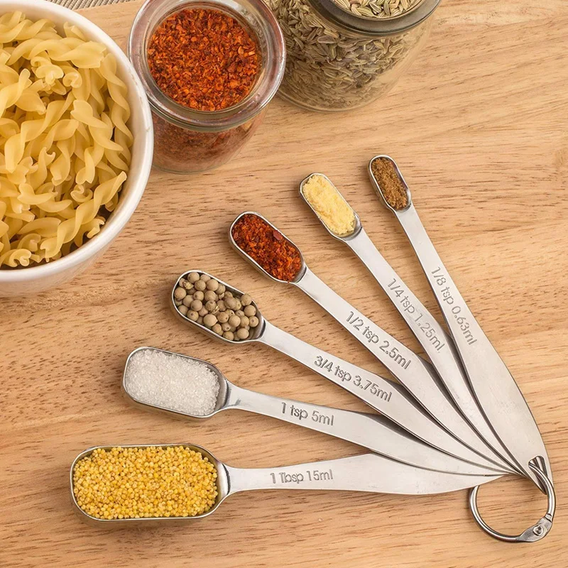 6 шт. чайные ложки из нержавеющей стали|Мерные ложки| |