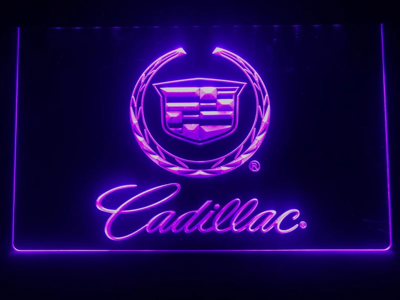D041 Cadillac светодиодный ная неоновая световая вывеска|Таблички и знаки| |