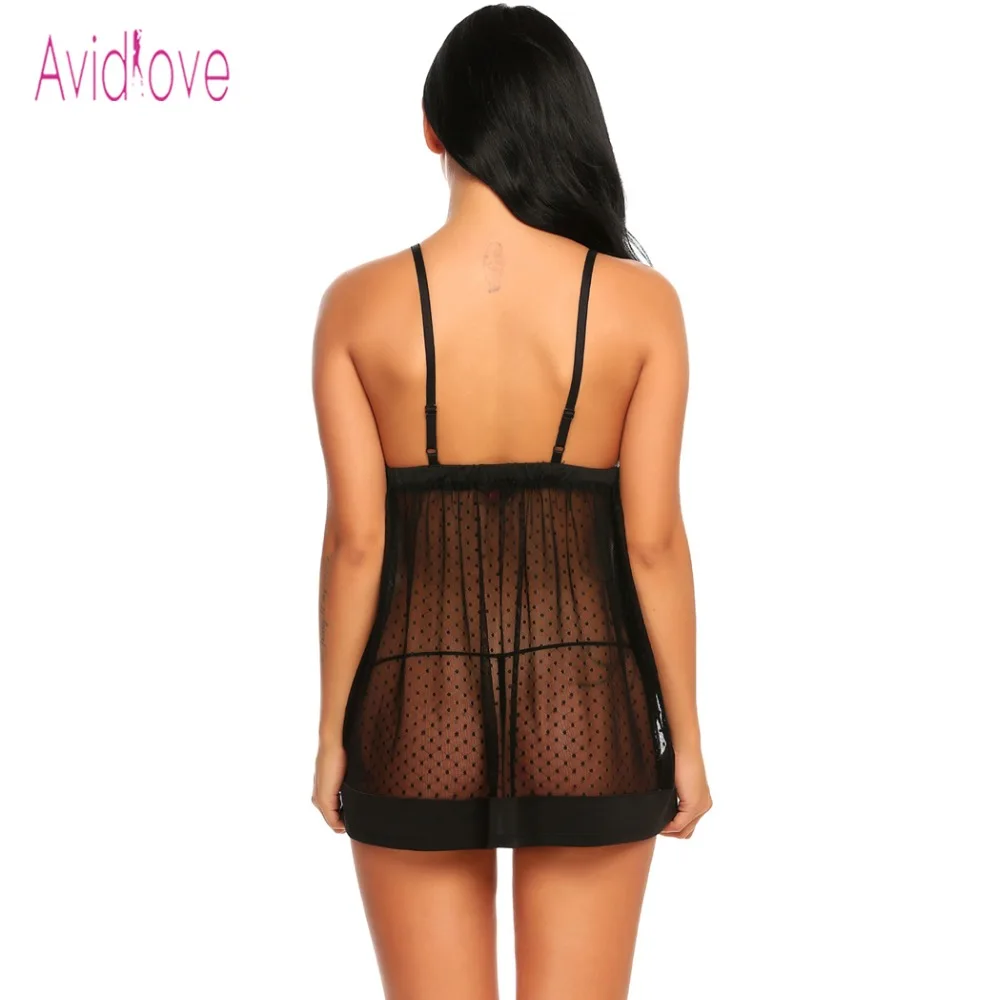 Женское нижнее белье Avidlove сексуальное эротическое мини Babydoll прозрачное ночное