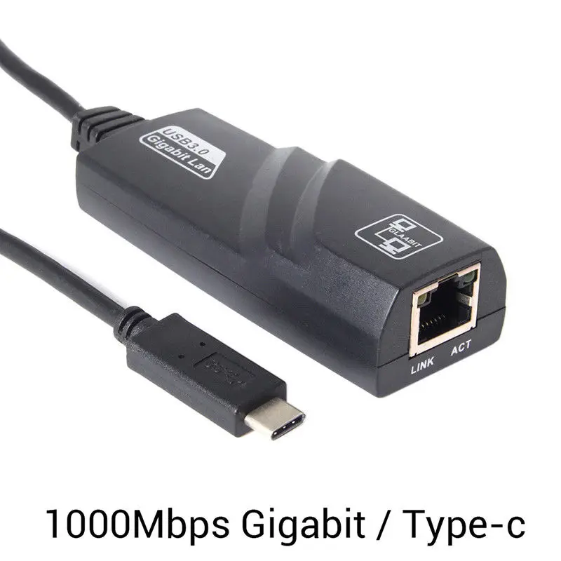 Basix USB C для RJ45 Ethernet Порты и разъёмы Lan C1000Mbps Интернет адаптер MacBook Windows