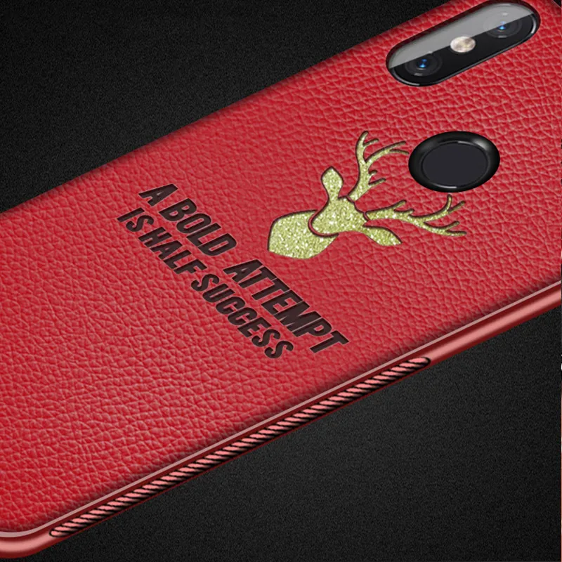 Leather Deer Case For Xiaomi Mi 8 Lite Mix 2 2S Max 3 Redmi Note 7 6 Pro 6A 5 4X Cover Plating Fitted Cases Business Back Fundas |
