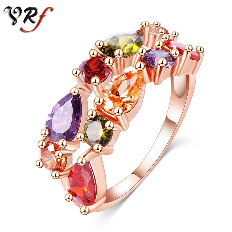 Обручальное кольцо ленты бижутерия палец для Для женщин розового золота Цвет с ful