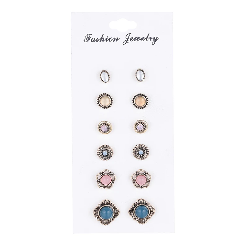 2019 горячая Распродажа Aros серьги 2019new 6 пар/уп. серьги-клипсы цветок заявление