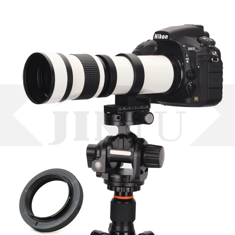 JINTU белый 420 800mm F/8 3 MF ручной телефото зум объектив + T2 для Pentax K X 5 7 R K100 K20 S1 K50