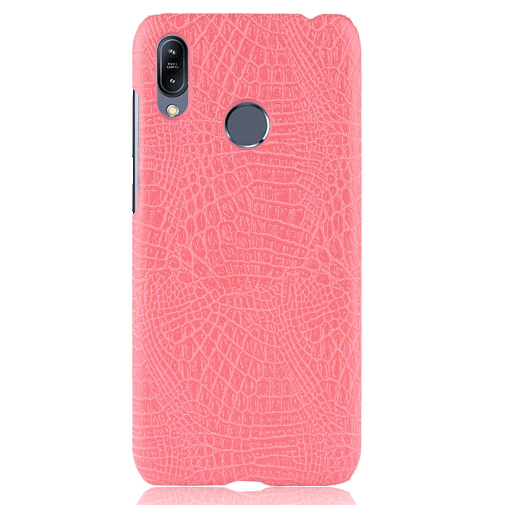 Розовый Чехол для ASUS Zenfone Max Pro M2 ZB631KL, роскошный жесткий чехол из крокодиловой кожи с узором для ASUS Zenfone Max M2 ZB633KL - Цвет: Розовый