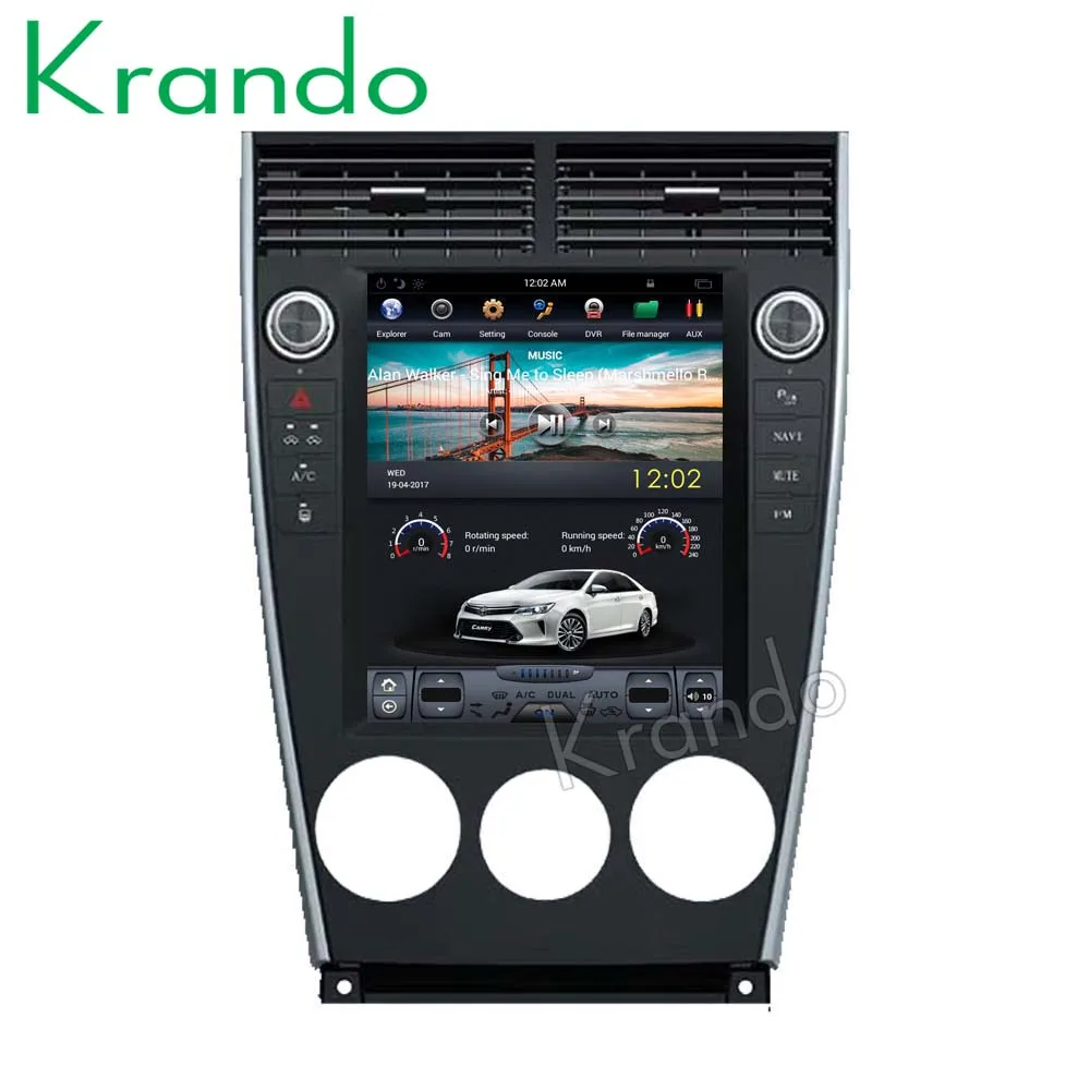 Krando Android 8,1 10," вертикальный экран автомобиля радио аудио GPS плеер для Mazda 6 2002- навигационная мультимедийная система WIFi 3g