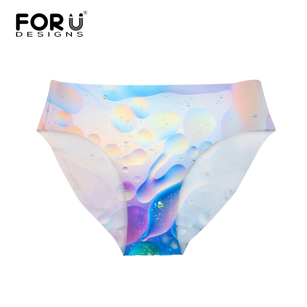 FORUDESIGNS/Красочные трусы с рисунком бесшовные трусики на каждый день нижнее белье