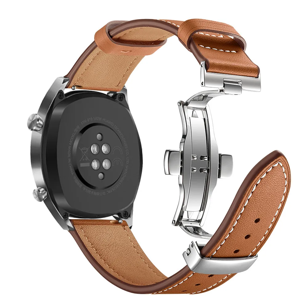 Ремешок кожаный для Samsung Galaxy Watch 3 Band браслет Huawei 3/Pro GT 2 22 мм 45 46 мм|Ремешки часов| |