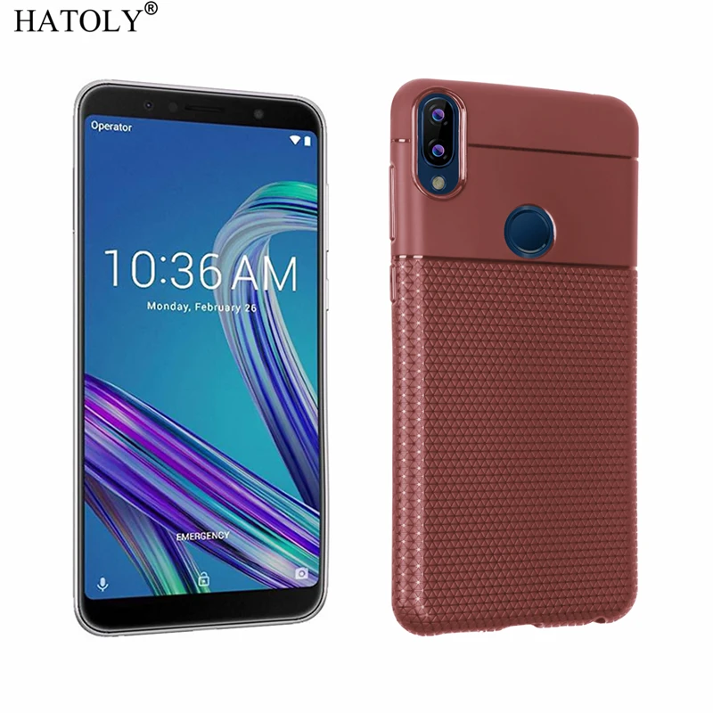 Hatoly для Coque Asus Zenfone Max Pro M1 случае Треугольники узор матовый TPU крышка ZB601KL ZB602KL X00TD |