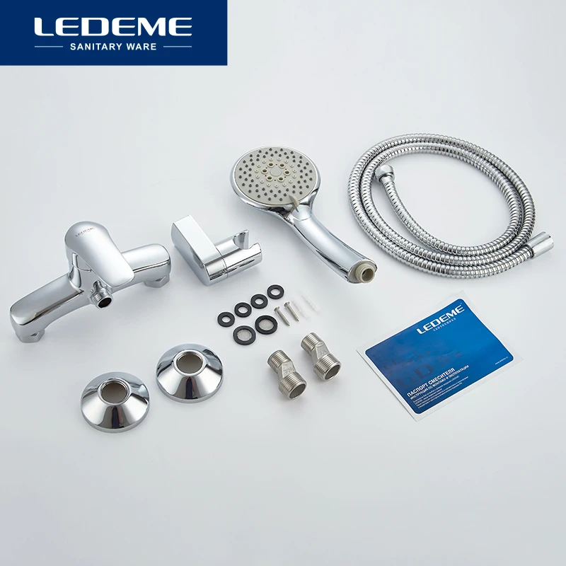 LEDEME Смеситель для душ. кабины латунь Цвет: хром L2051 | Обустройство дома