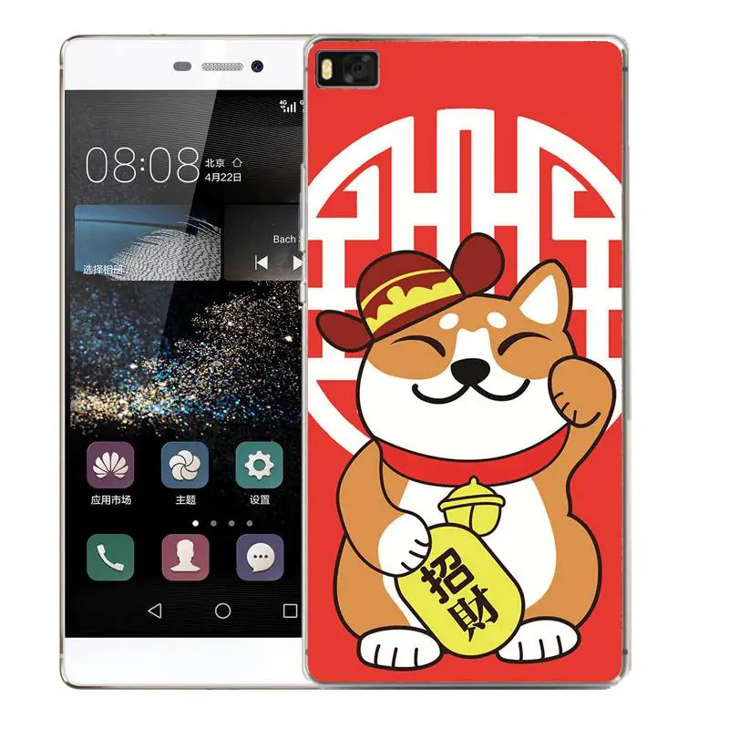 Qmswei ТПУ чехол для телефона huawei P10plus honor7 8 9 Y3 5A 5C 6A 6 S 3c P8 P9lite 4C красный денежный Кот
