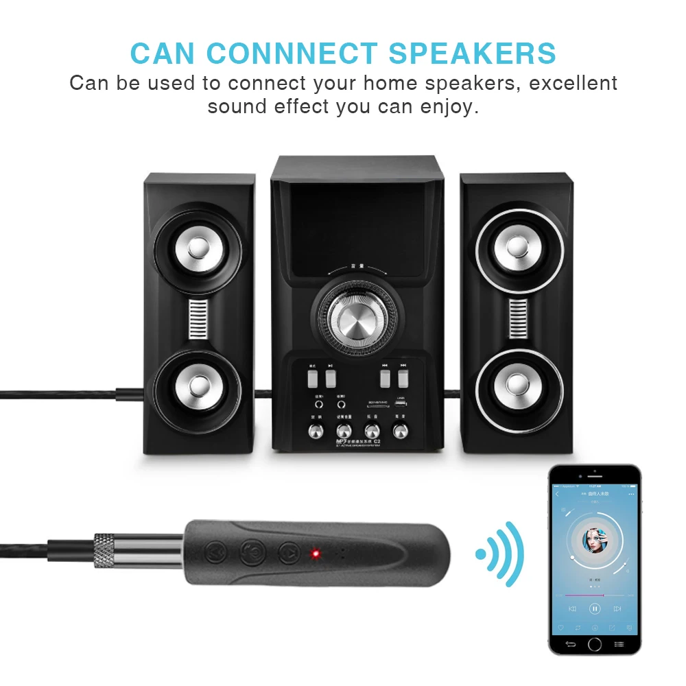 ET Bluetooth приемник 3,5 мм AUX аудио беспроводной стереоприемники 4,1 Bluetooth Hands-free автомобильный адаптер Комплект для наушники