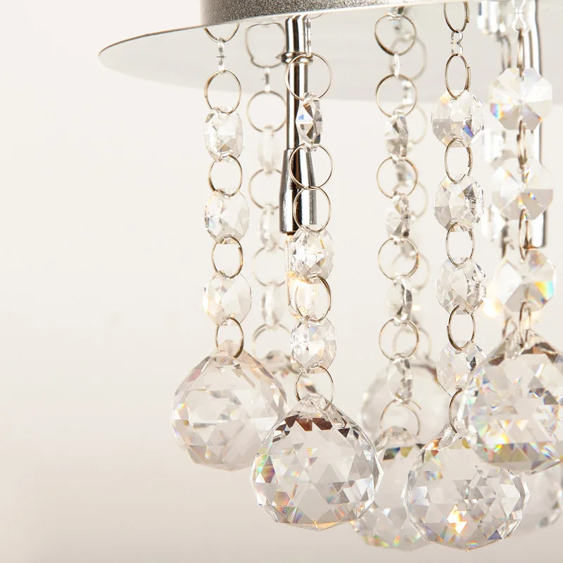 Новая современная роскошная хрустальная потолочная лампа из нержавеющей стали