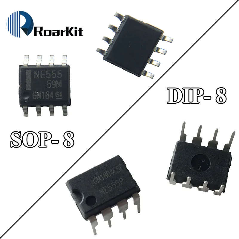 10 шт./лот новые NE555 NE555P NE555N 555 таймеры DIP 8 Pin Розетки/SOP SMD NE555DR IC|Интегральные схемы| |