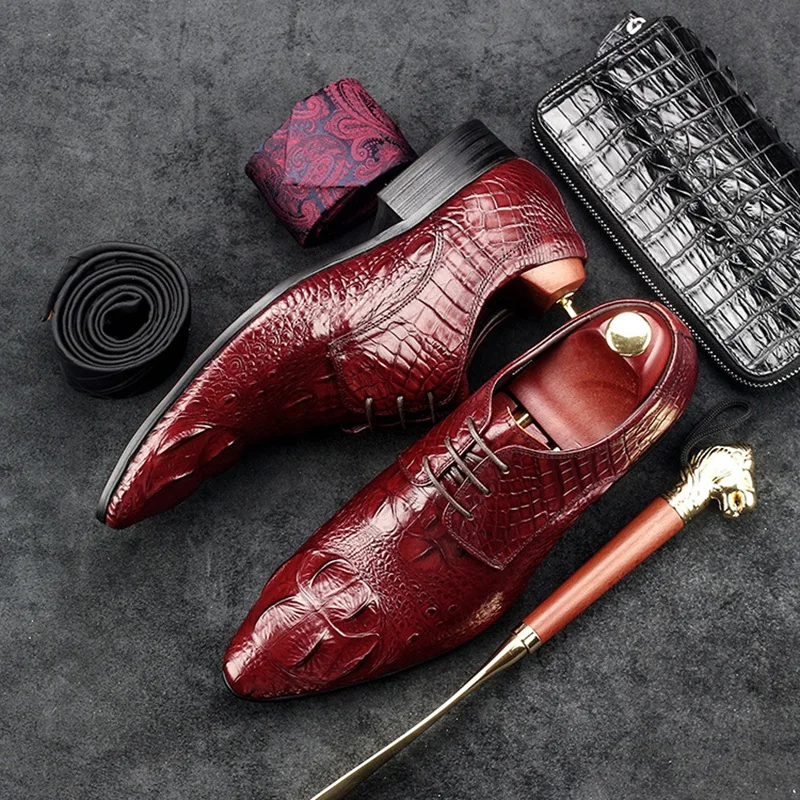 Винтажные мужские классические туфли в британском стиле с резьбой натуральная