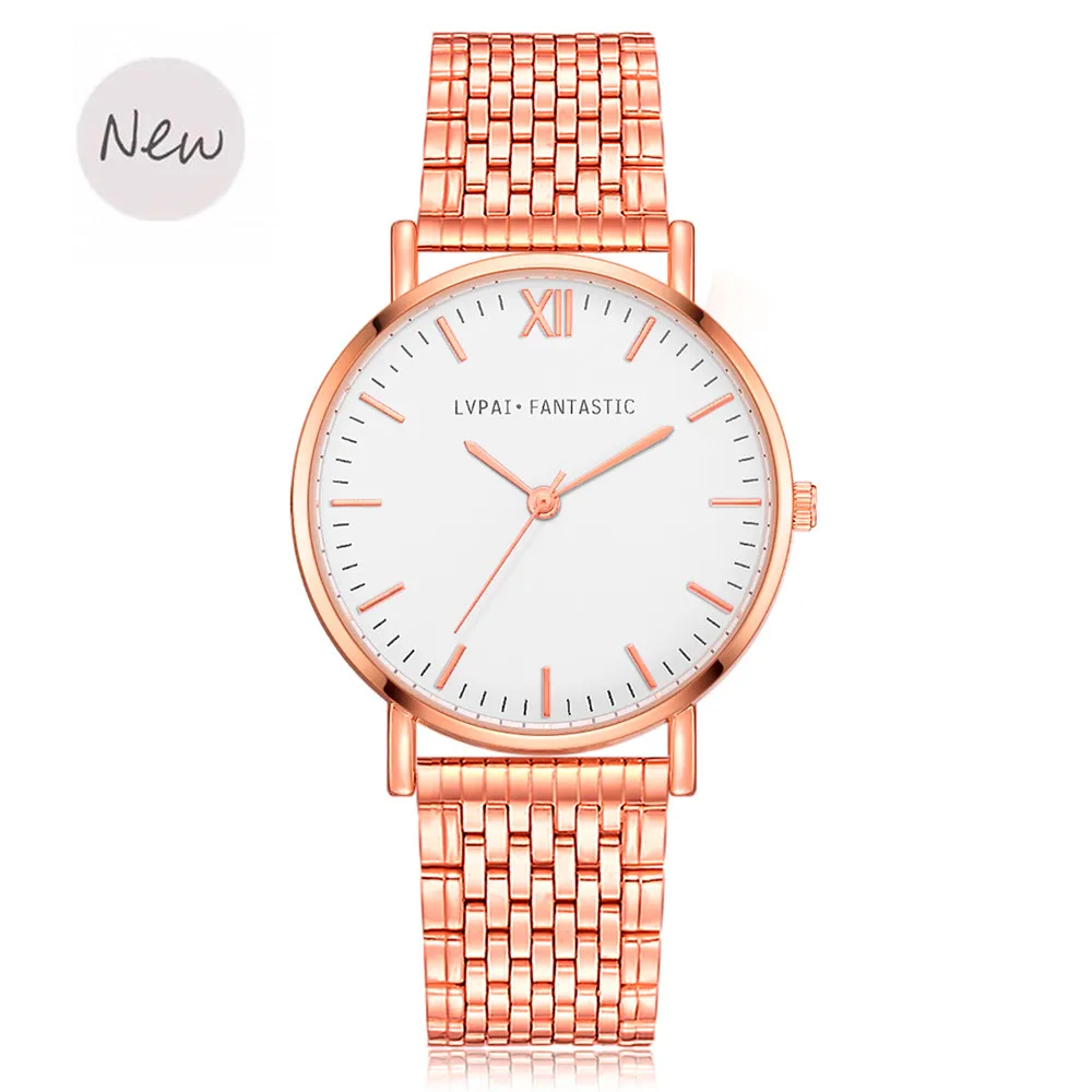 Женские и мужские часы GEMIXI наручные из нержавеющей стали с аналоговым кварцевым