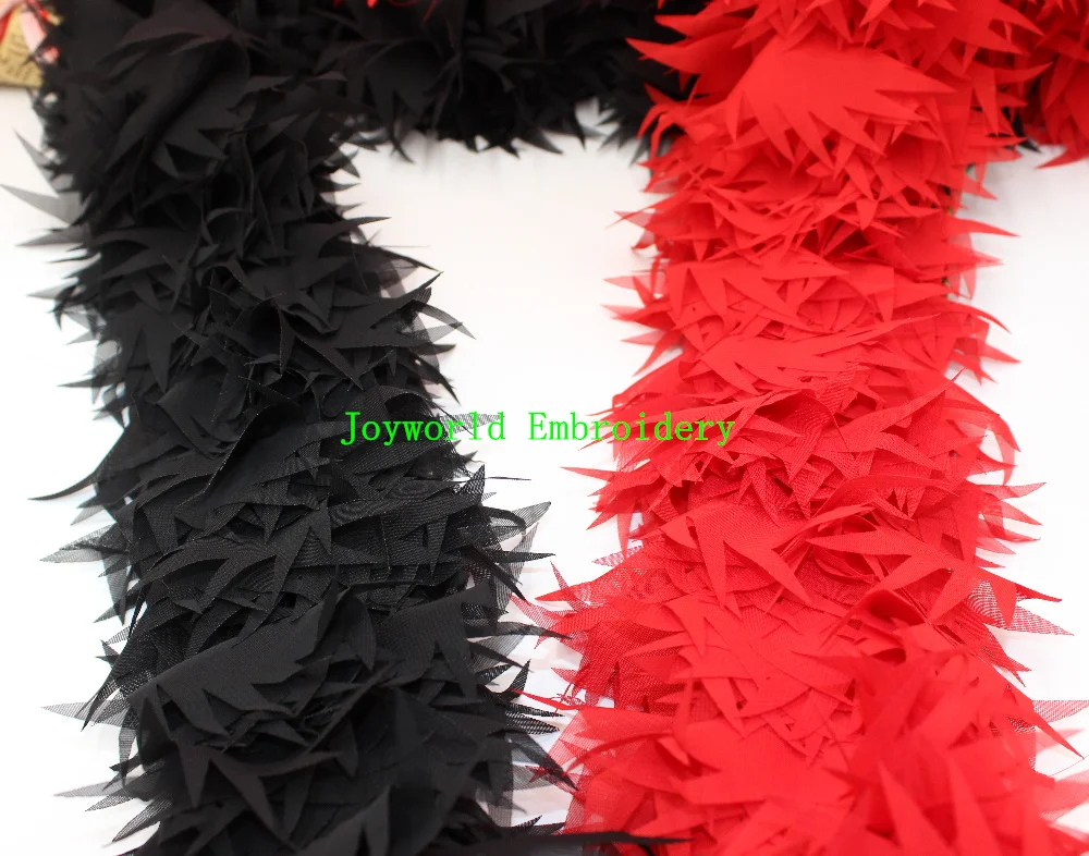 Лидер продаж модная кружевная одежда лента с аппликацией 3D Цветочная ткань