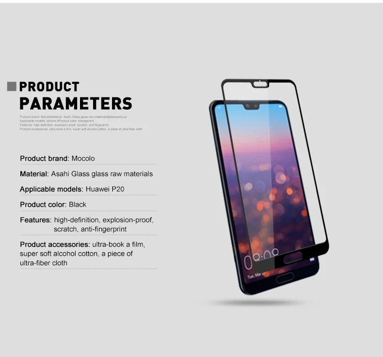 Mocolo новое защитное стекло для экрана для huawei P20 9 H закаленное стекло для huawei P20 Lite P20 Pro стеклянная плёнка полностью покрывающая