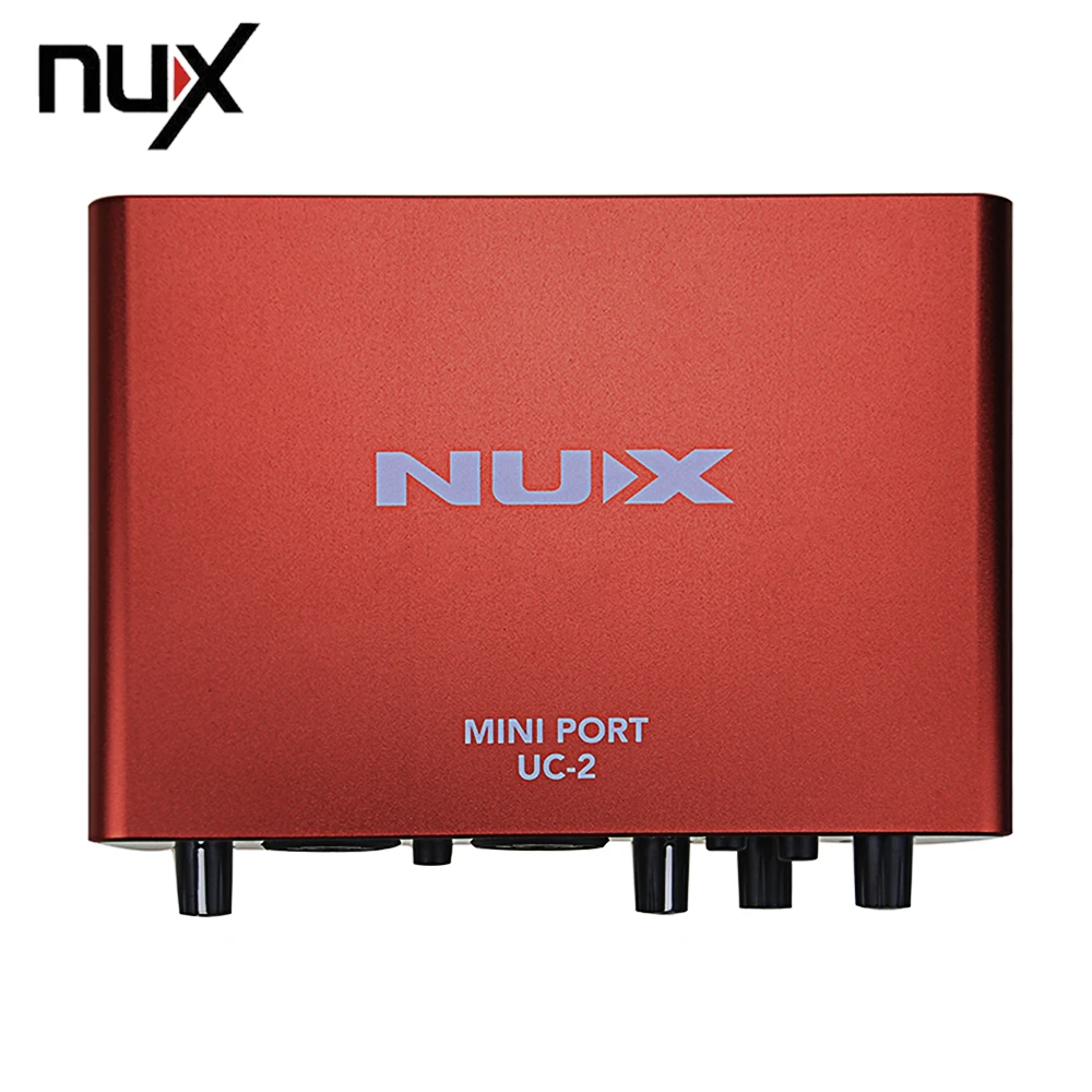 NUX uc 2 мини Порты и разъёмы USB XLR 6.35 мм Вход Выход аудио Интерфейс Для Mic миди