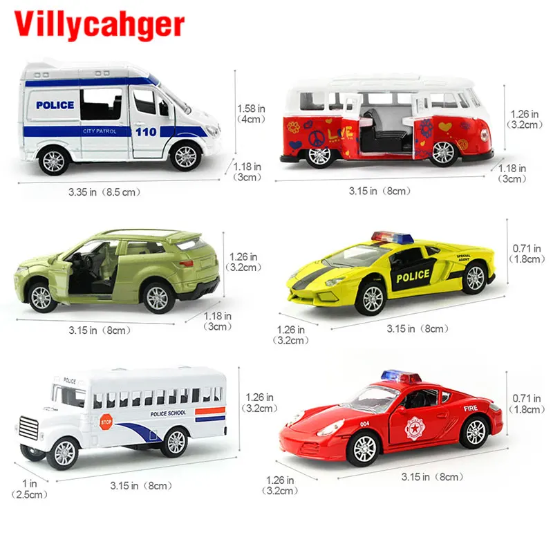 5 шт./компл. 1: 64 тянуть назад сплав автомобиля игрушка открываемые двери мини