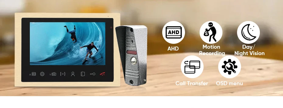 Dragonsview Домашний домофон 10 дюймов Большой экран видео домофон система AHD 960P датчик движения Панель вызова камера