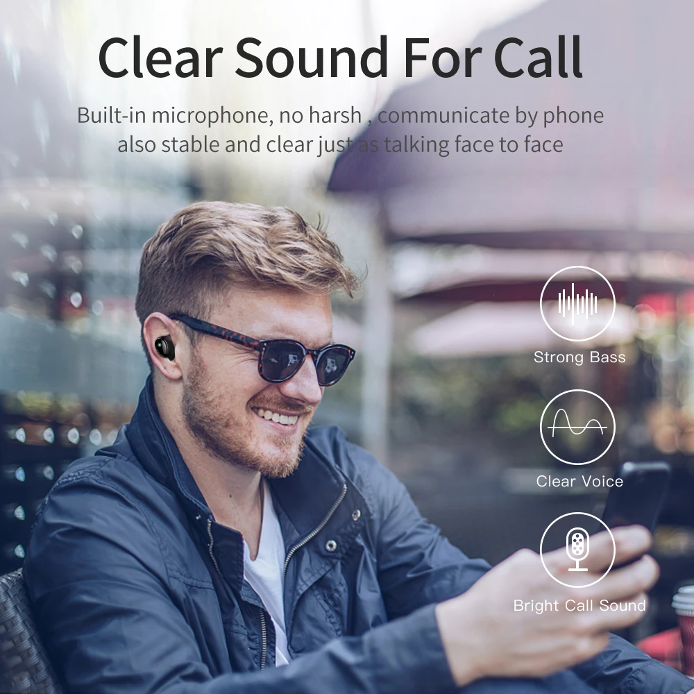 AWEI T5 TWS 5 0 Bluetooth наушники стерео настоящие беспроводные гарнитура для iPhone Samsung с
