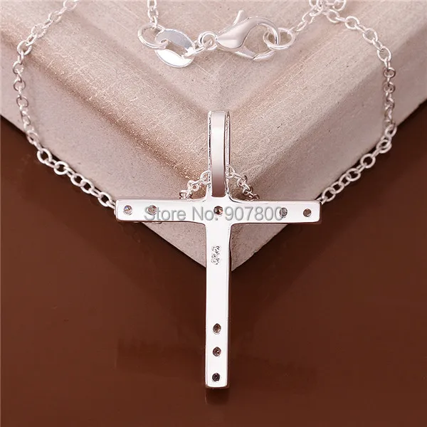 N539 высокое качество подвеска в форме серебряного крестика с Цирконом Модные