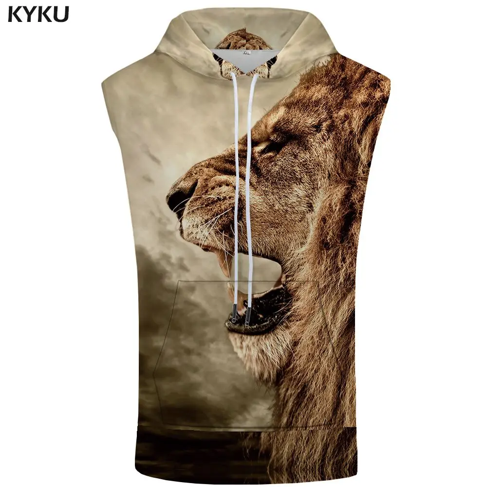 Tank Top 20 KYKU бренд Тигр без рукавов толстовка пламя майка Аниме жилет Толстовка в стиле панк рубашки Бодибилдинг мужская одежда Мышцы 3d принт - Цвет: Tank Top 20