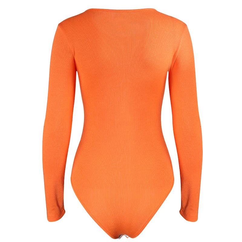 Lyprerazy Autumn O Neck Long Sleeve Sexy Bodysuit Women BABE Print Bodycon Skinny Warm Shirt Romper Elegant Jumpsuit