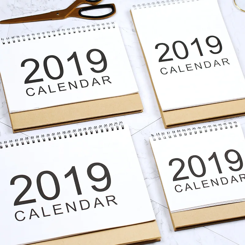 Новый 2019 год простой календарь креативный стол стоячий бумажный многофункционал